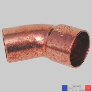 CURVA RAME 45° A SALDARE MASCHIO/FEMMINA - 12 x 12