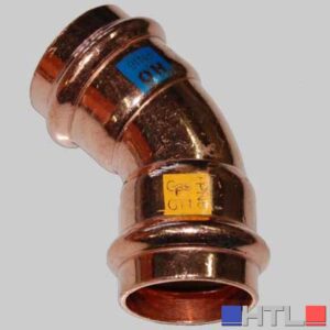 CURVA RAME A PRESSARE 45° FEMMINA/FEMMINA - 12 x 12