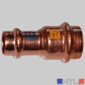 MANICOTTO RAME RIDOTTO A PRESSARE FEMMINA/FEMMINA - 18 x 15