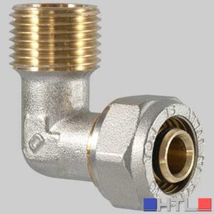 Raccordo a compressione curvo Maschio - 16 x 1/2