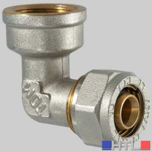 Raccordo a compressione curvo Femmina - 16 x 1/2