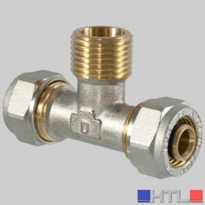 Raccordo a compressione a TEE Maschio - 16 x 1/2 x 16
