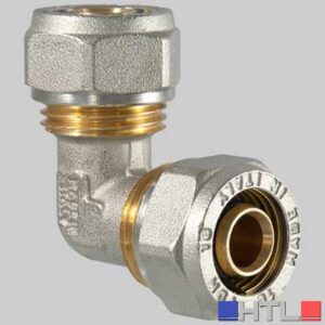 Raccordo a compressione curvo doppio - 16 x 16