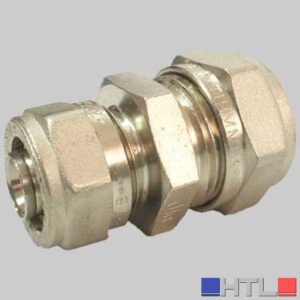 RACCORDO A COMPRESSIONE DIRITTO DOPPIO RIDOTTO TIEMME - 20 x 16