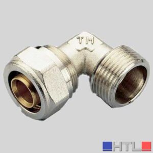RACCORDO A COMPRESSIONE CURVO MASCHIO TIEMME - 14 x 1/2