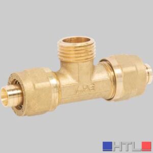 RACCORDO A TEE MASCHIO A STRINGERE APE - 16 x 1/2 x 16