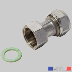 RACCORDO A COMPRESSIONE DIRITTO CON GIRELLO - 26 x 3/4