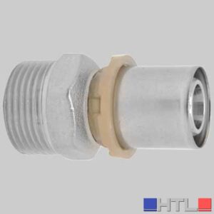 RACCORDO DIRITTO MASCHIO A PRESSARE - 16 x 1/2