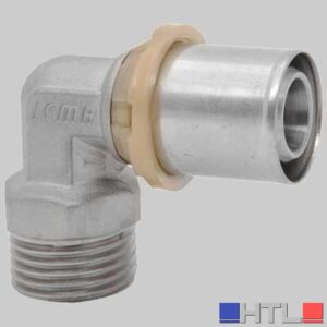 RACCORDO CURVO MASCHIO A PRESSARE - 16 x 1/2