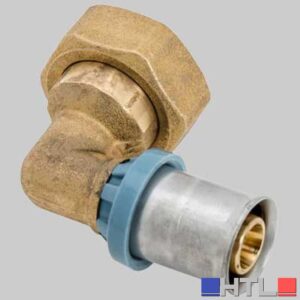 RACCORDO A GOMITO CON GIRELLO DELT ALL - 16 x 1/2