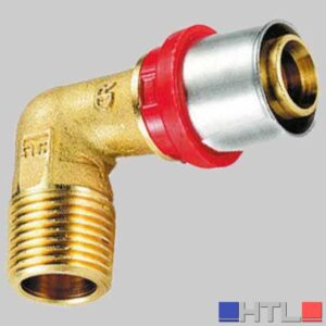 RACCORDO CURVO MASCHIO A PRESSARE TIEMME - 14 x 1/2