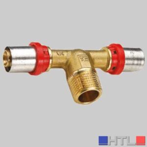 RACCORDO A TEE MASCHIO A PRESSARE TIEMME - 14 x 1/2 x 14