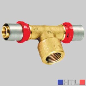 RACCORDO A TEE FEMMINA A PRESSARE TIEMME - 14 x 1/2 x 14