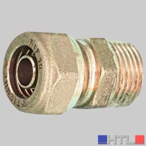 RACCORDO DIRITTO MASCHIO PER TUBO COBRA-PEX - 1/2 x 15 S. 2,5
