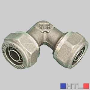 RACCORDO A GOMITO DOPPIO PER TUBO COBRA-PEX - 15 x 15 S. 2,5