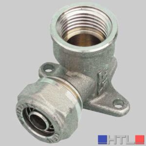RACCORDO A GOMITO FEMMINA CON FLANGIA PER TUBO COBRA-PEX - 1/2 x 15 S. 2,5