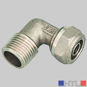 RACCORDO A GOMITO MASCHIO PER TUBO COBRA-PEX - 1/2 x 15 S. 2,5