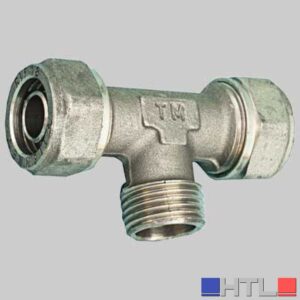 RACCORDO A TEE MASCHIO PER TUBO COBRA-PEX - 15 x 1/2 x 15 S. 2,5