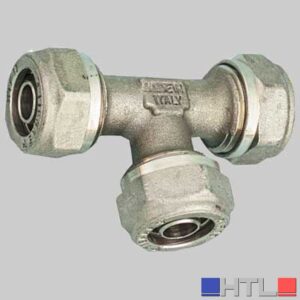 RACCORDO A TEE DOPPIO PER TUBO COBRA-PEX - 15 x 15 x 15 S. 2,5