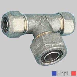 RACCORDO A TEE DOPPIO RIDOTTO PER TUBO COBRA-PEX - 15 x 22 x 15