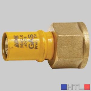 RACCORDO A PRESSARE DIRITTO FEMMINA PER GAS - 16 x 1/2