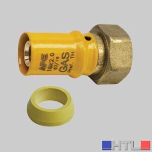 RACCORDO CON GIRELLO PER GAS SEDE PIANA (AP 685) - 16 x 1/2