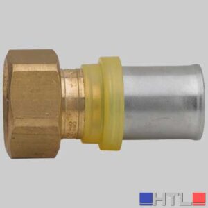 RACCORDO A PRESSARE DIRITTO DUE PEZZI SEDE PIANA PER GAS - 16 x 1"