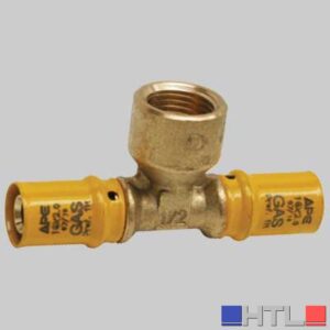 RACCORDO A PRESSARE A TEE FEMMINA PER GAS - 16 x 1/2 x 16