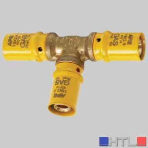 Raccordo a pressare a TEE ridotto per gas - 20 x 16 x 16