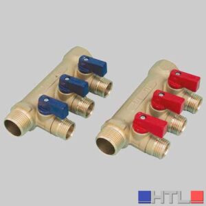 COLLETTORE NINO 3/4 TIEMME - 2 vie- 1/2x16 Leva Blu