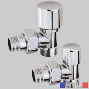 COPPIA VALVOLA E DETENTORE MINI ARREDA - Bianco 1/2 x 24 - 19