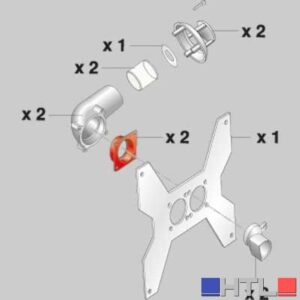 KIT SDOPPIATORE + STAFFA METALLO -