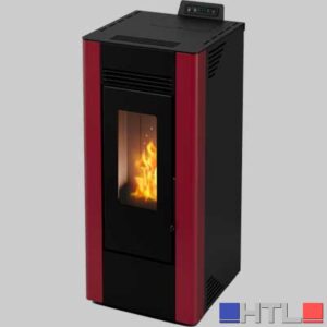 STUFA A PELLET VENTILATA CANALIZZATA CLEVER 1-12 C - Kw 11.61 - Bordeaux
