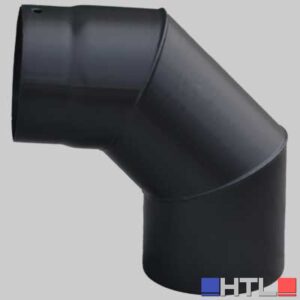 CURVA CHIUSA NERO OPACO - 90° Ø 120