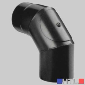CURVA CHIUSA CON ISPEZIONE NERO OPACO - 90° Ø 120