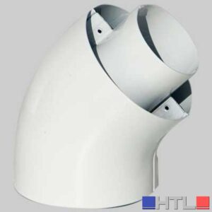 CURVA PER KIT COASSIALE 45° - Ø 60/100 45°