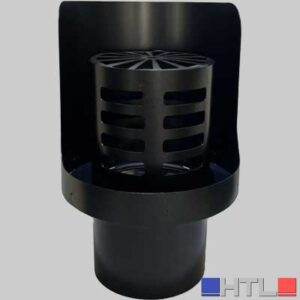 TERMINALE ORIZZONTALE A GRIGLIA INOX VERNICIATO - DM 100 M.