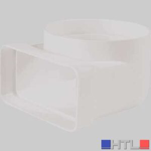 GOMITO 90° TONDO-RETTANGOLARE - Ø 100 - 55 x 110 mm