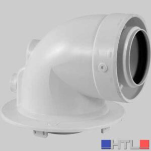 CURVA COASSIALE 90° RIBASSAT PER LUNA CLASSIC - Dm. 60-100