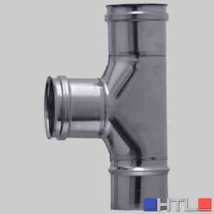 RACCORDO A TEE INOX F-F-M MONOPARETE - Ø 100
