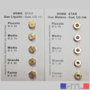 SET 5 UGELLI GAS PER CUCINA - Mtn
