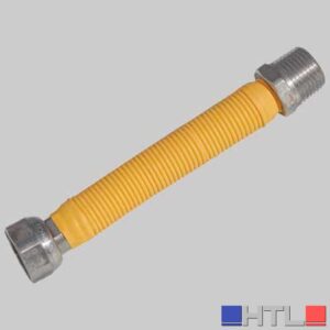 FLESSIBILE INOX RIVESTITO PER GAS MF - 1" 130 - 220 mm