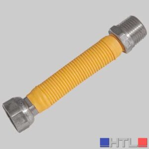 FLESSIBILE INOX PER GAS RIDOTTO - MF 1/2 x F 3/4 130÷220 mm