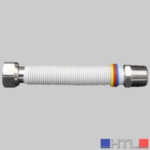 FLESSIBILE INOX ACQUA-GAS RIVESTITO BIANCO - MF 1/2 100-200