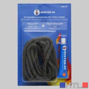 KIT RICAMBIO TRECCIA + SILICONE ALTA TEMPERATURA - ml 60 - Ø 10x2,5 mt