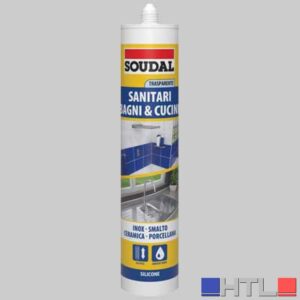 SILICONE ACETICO PER SANITARI SOUDAL ML 300 - Ml 300 bianco