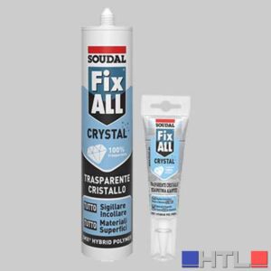 SIGILLANTE ADESIVO FIX ALL CRYSTAL TRASPARENTE SOUDAL - Ml 125 trasparente