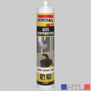 SILICONE ACETICO ALTE TEMPERATURE ML 310 ROSSO SOUDAL - Ml 310 rosso