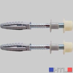 ELEMENTO DI FISSAGGIO PER CASSETTA A PARETE WDC - Foro 10 mm - Prof. 70 mm - Tassello s.10 - Vite m.8 x 80 - Spessore 12 mm