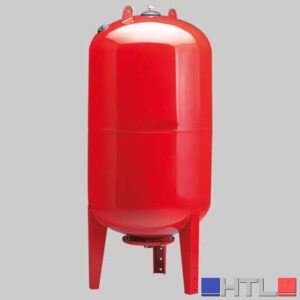 AUTOCLAVE CON MEMBRANA IN BUTILE VERTICALE - Lt. 100 - Pmax 10 bar - Ø 450 - H 950 - 1"